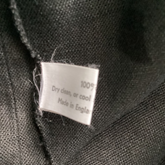 ESKANDAR Neiman Marcus WOMAN SIZE 0 BLACK LINEN JACKET MANDARIN COLLAR OLD MONEY - Picture 10 of 11